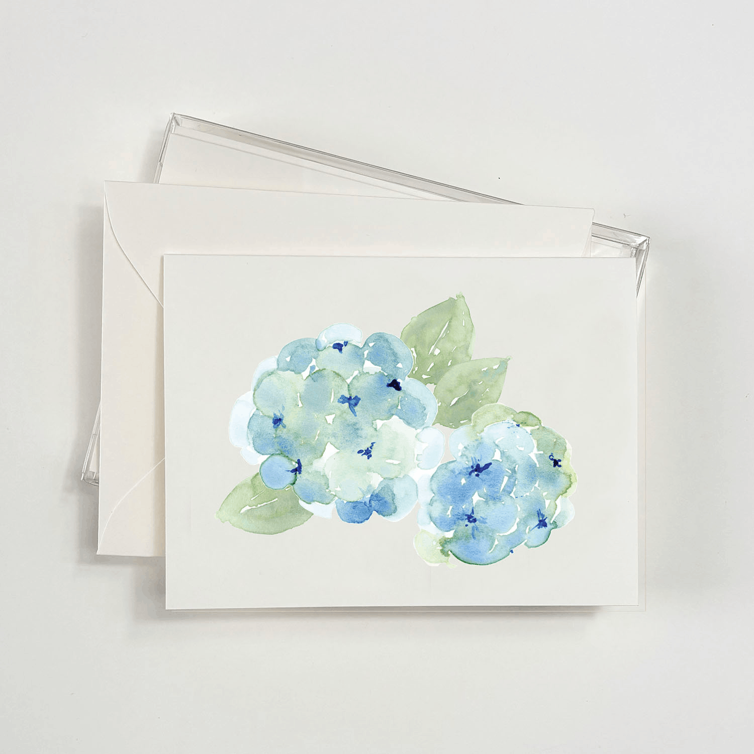Light Blue Hydrangea Watercolor Boxed Notecards