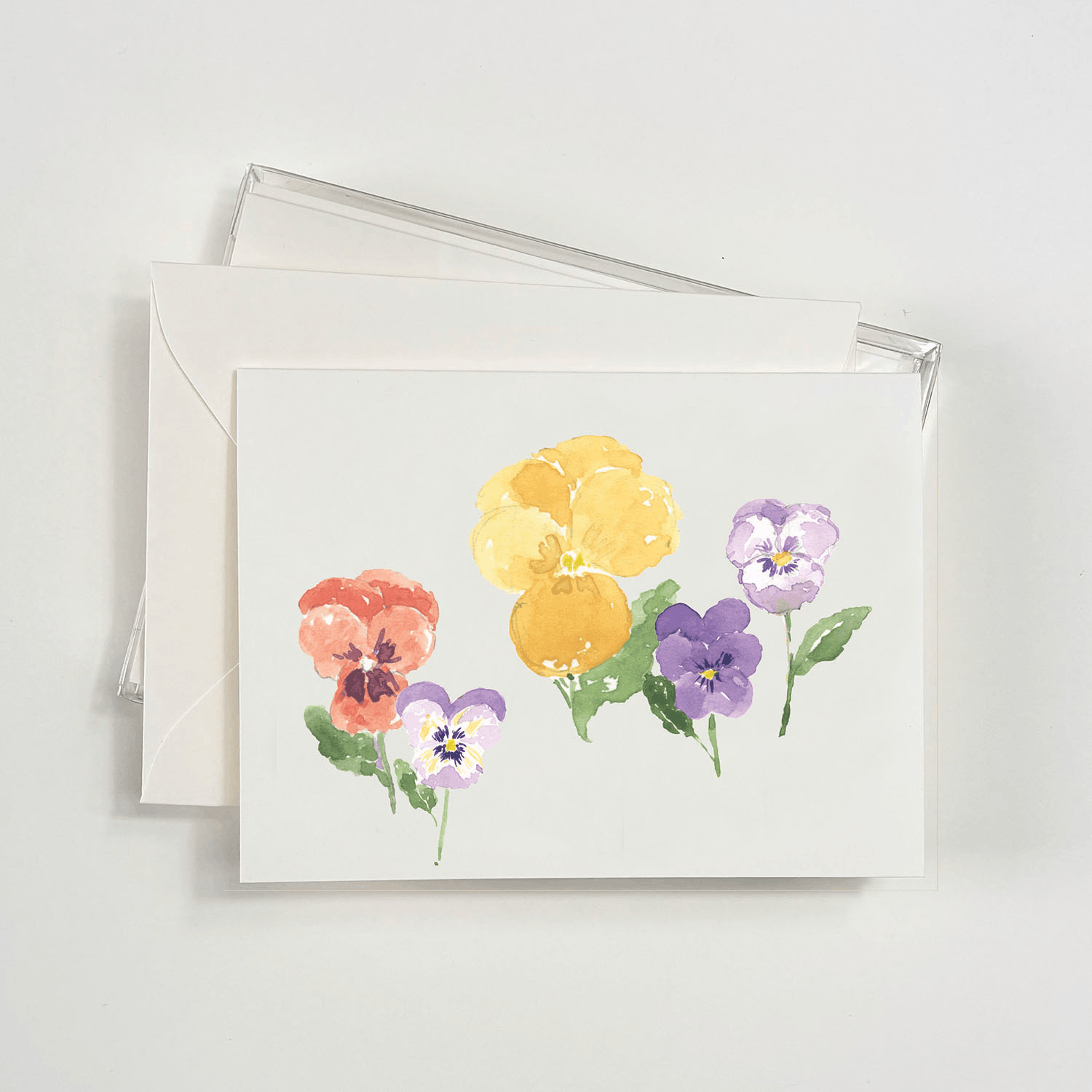 Pansies Watercolor Boxed Notecards