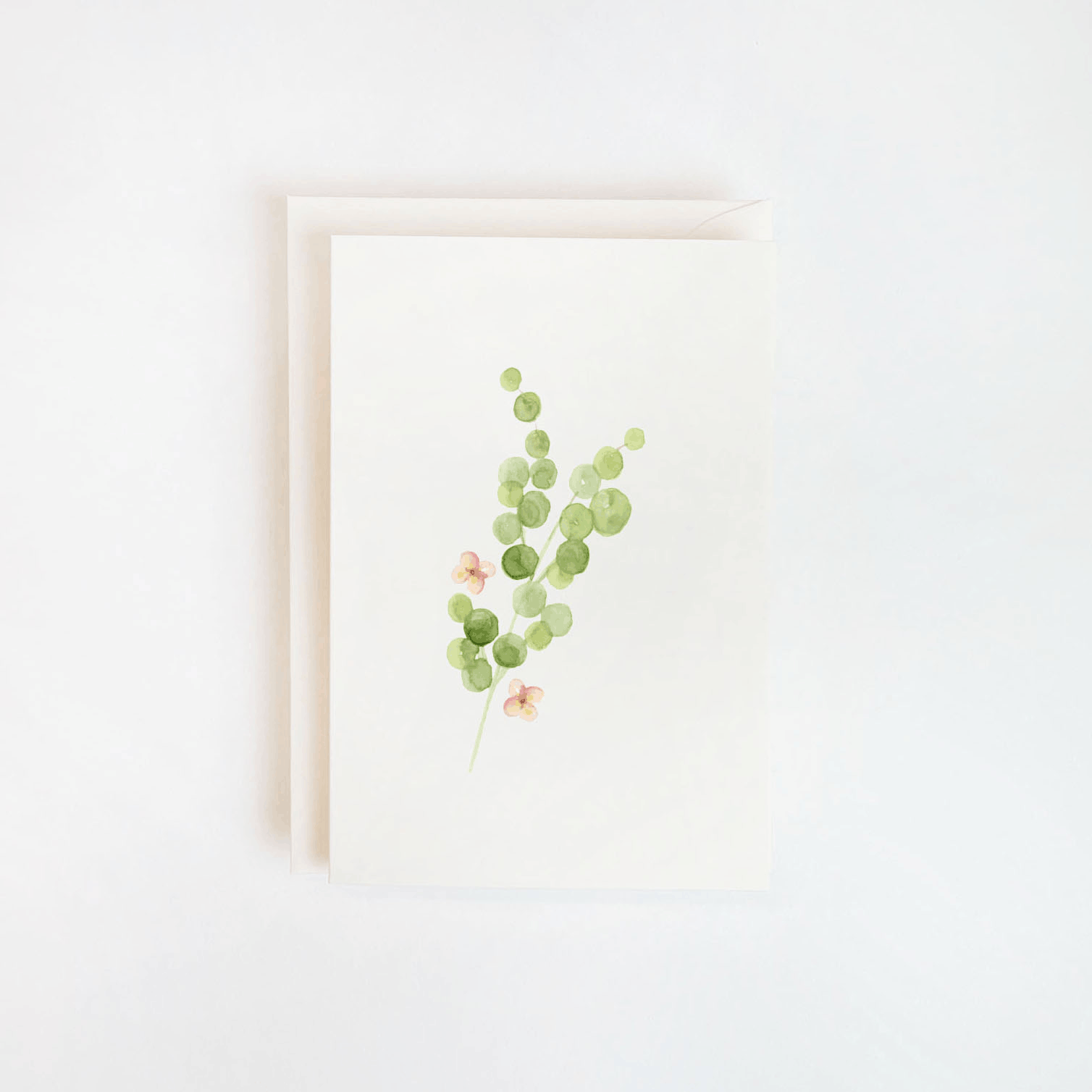 Green Eucalyptus Watercolor Card