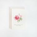 Pink Rose Watercolor Birthday Card