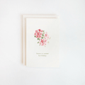 Pink Sedum Watercolor Birthday Card