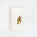 Brown Horse Watercolor Card