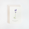 Lavender Floral Watercolor Anniversary Card