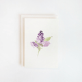 Purple Lilac Floral Watercolor Card