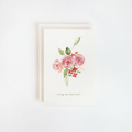 Pink Bouquet Watercolor Congratulations Card