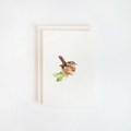 Brown Bird Watercolor Card 