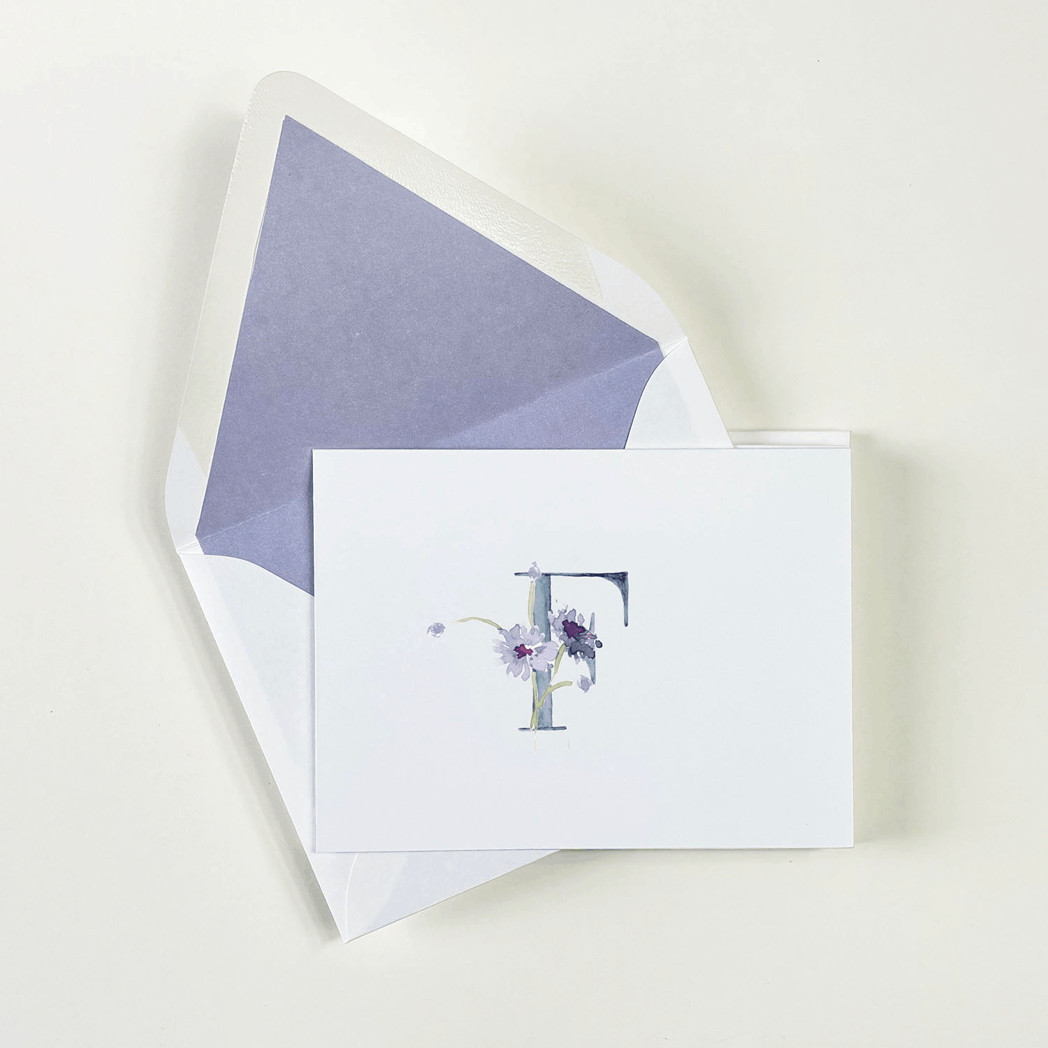 Wildflower Initial F Boxed Notecards