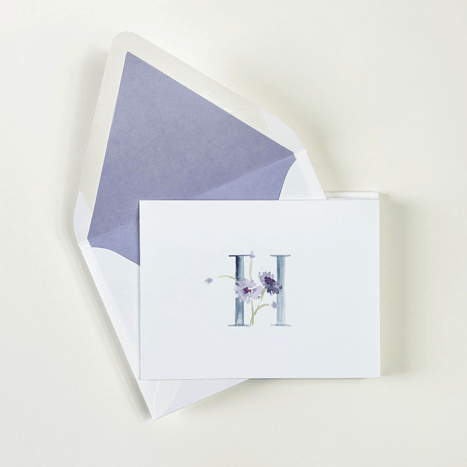 Wildflower Initial H Boxed Notecards