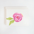Pink Peony Watercolor Card