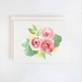 Pink Roses Watercolor Card