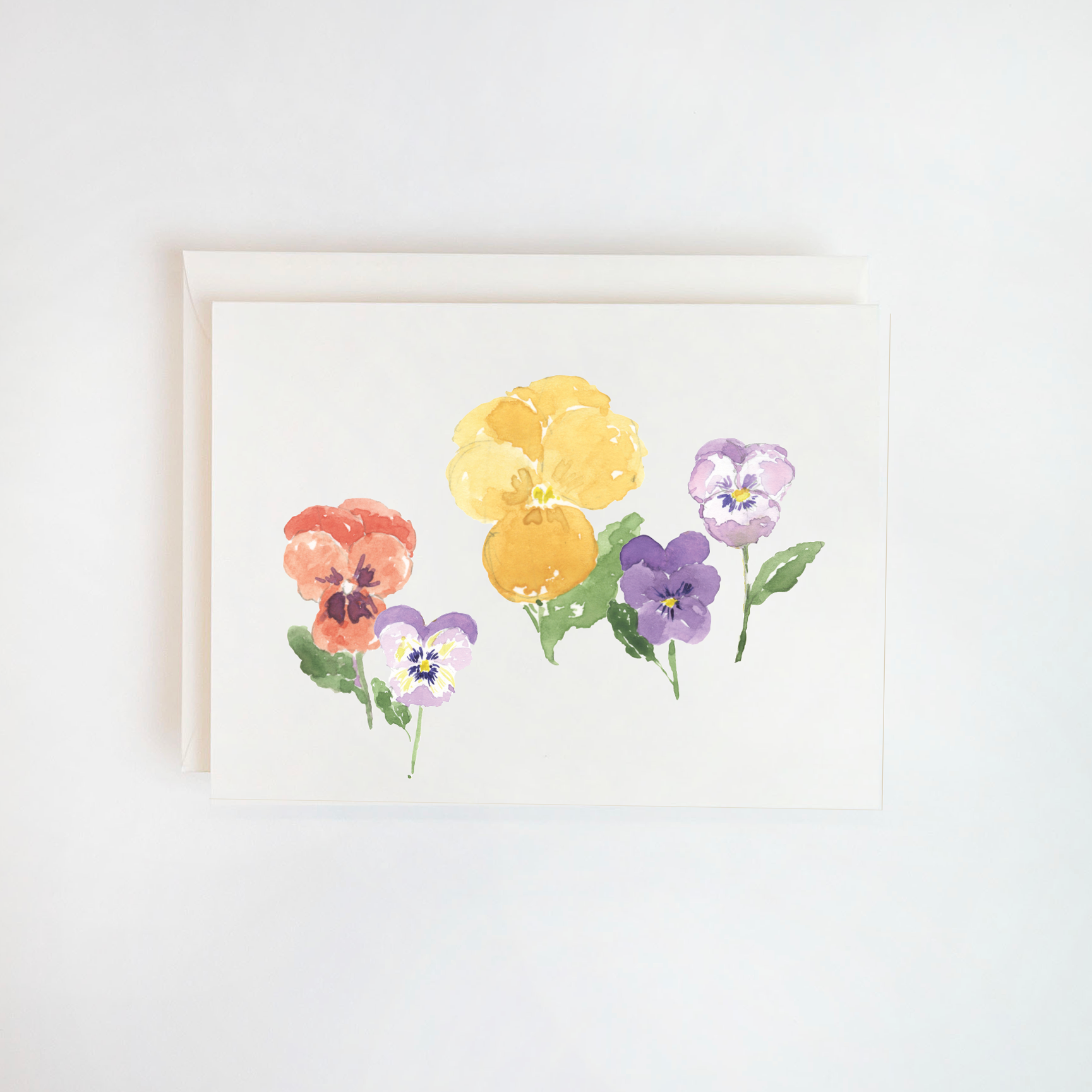 Pansies Watercolor Card