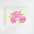 Pink Peonies Watercolor Card