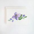 Purple Star Flower Watercolor Card