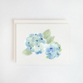 Light Blue Hydrangea Watercolor Card