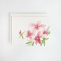 Pink Azaleas Watercolor Card