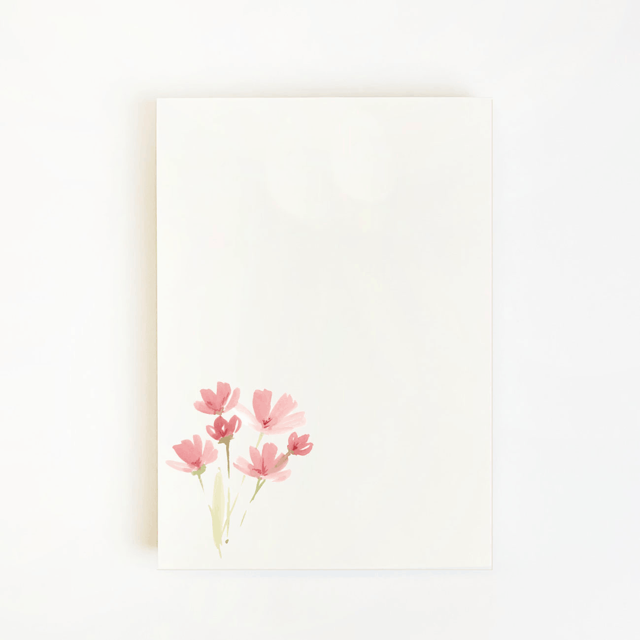Blush Floral Watercolor Notepad