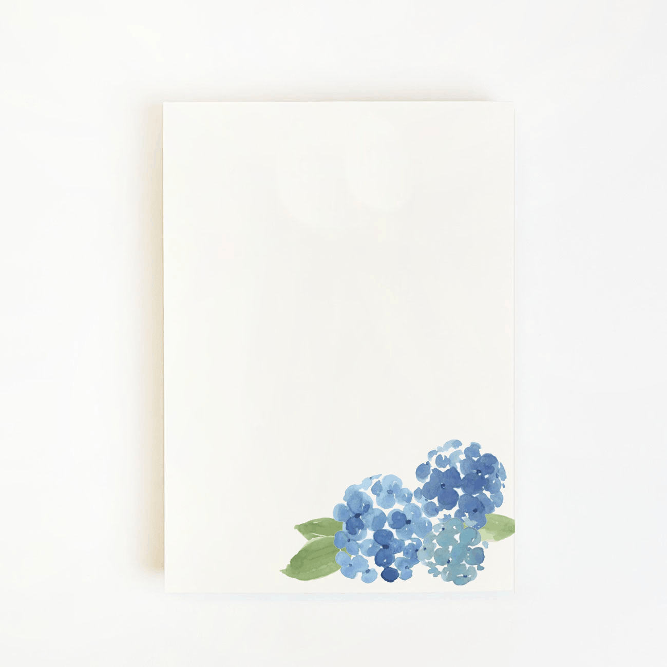Dark Blue Hydrangea Watercolor Notepad