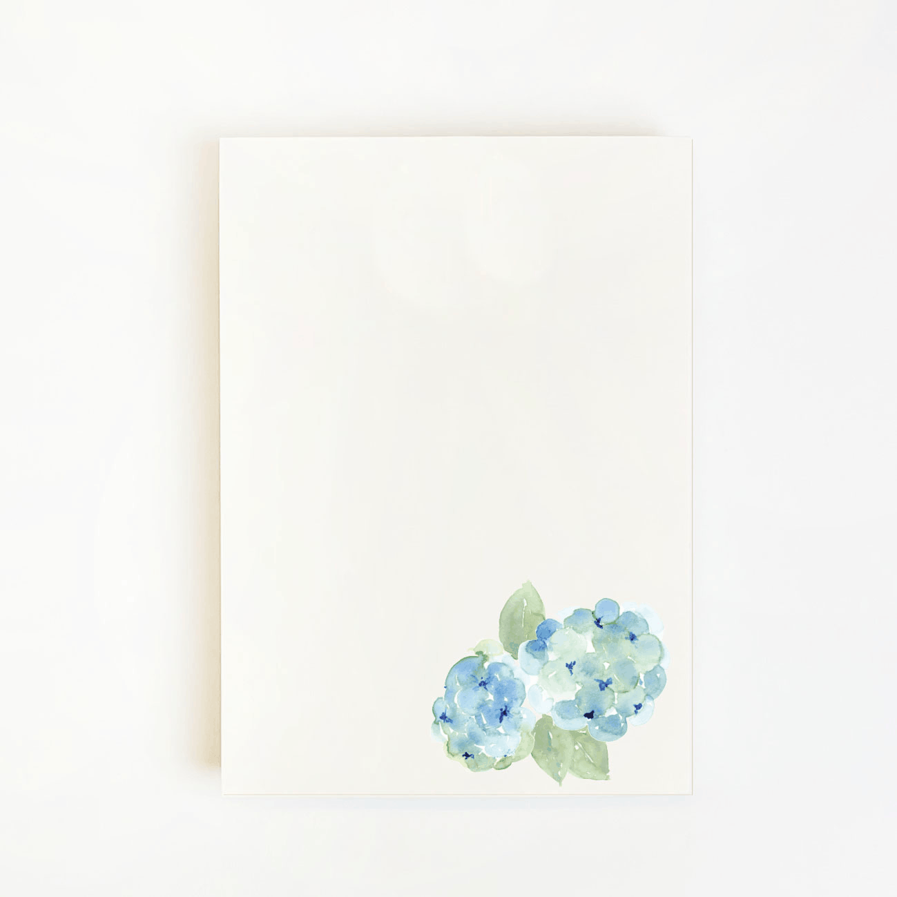 Light Blue Hydrangea Watercolor Notepad