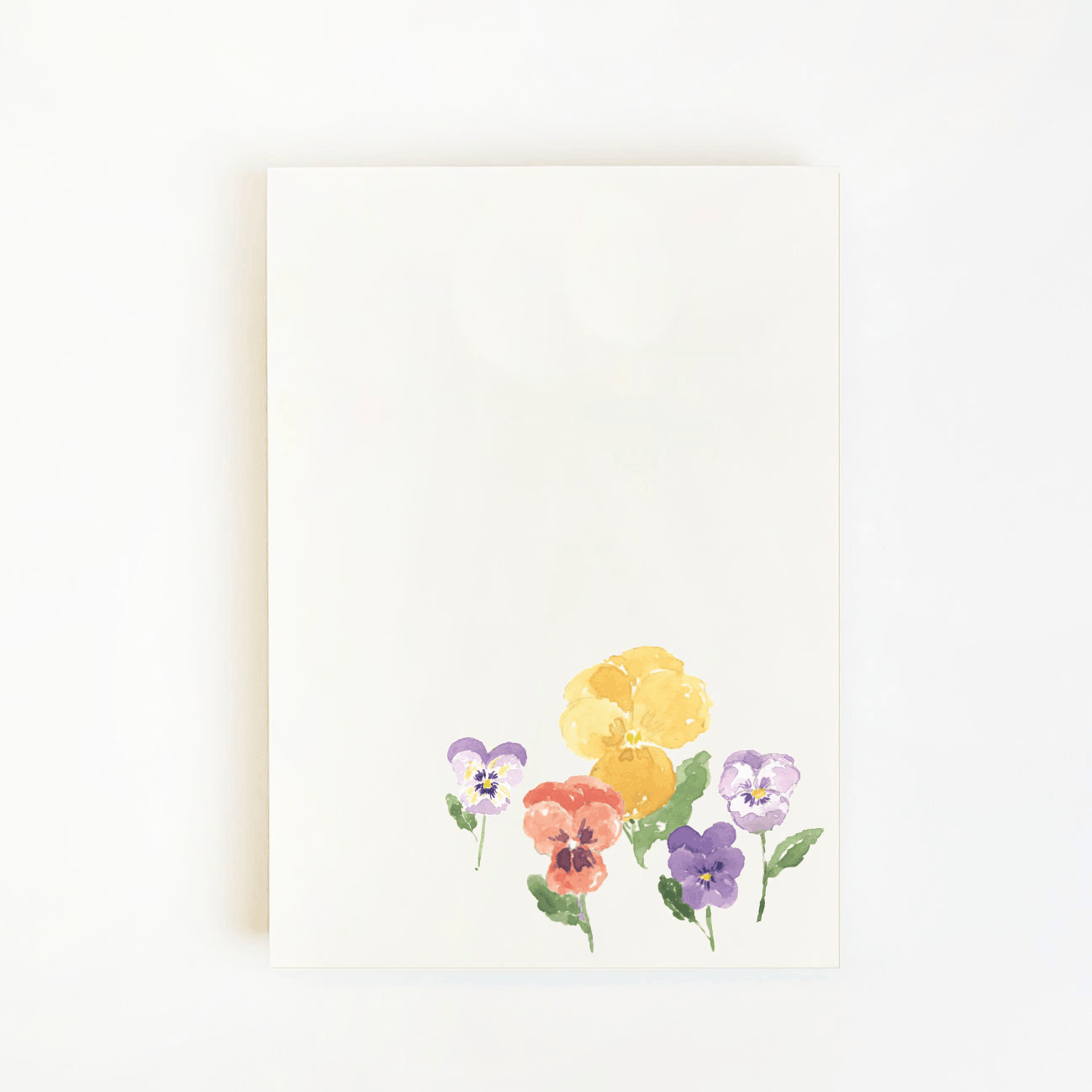 Pansies Watercolor Notepad