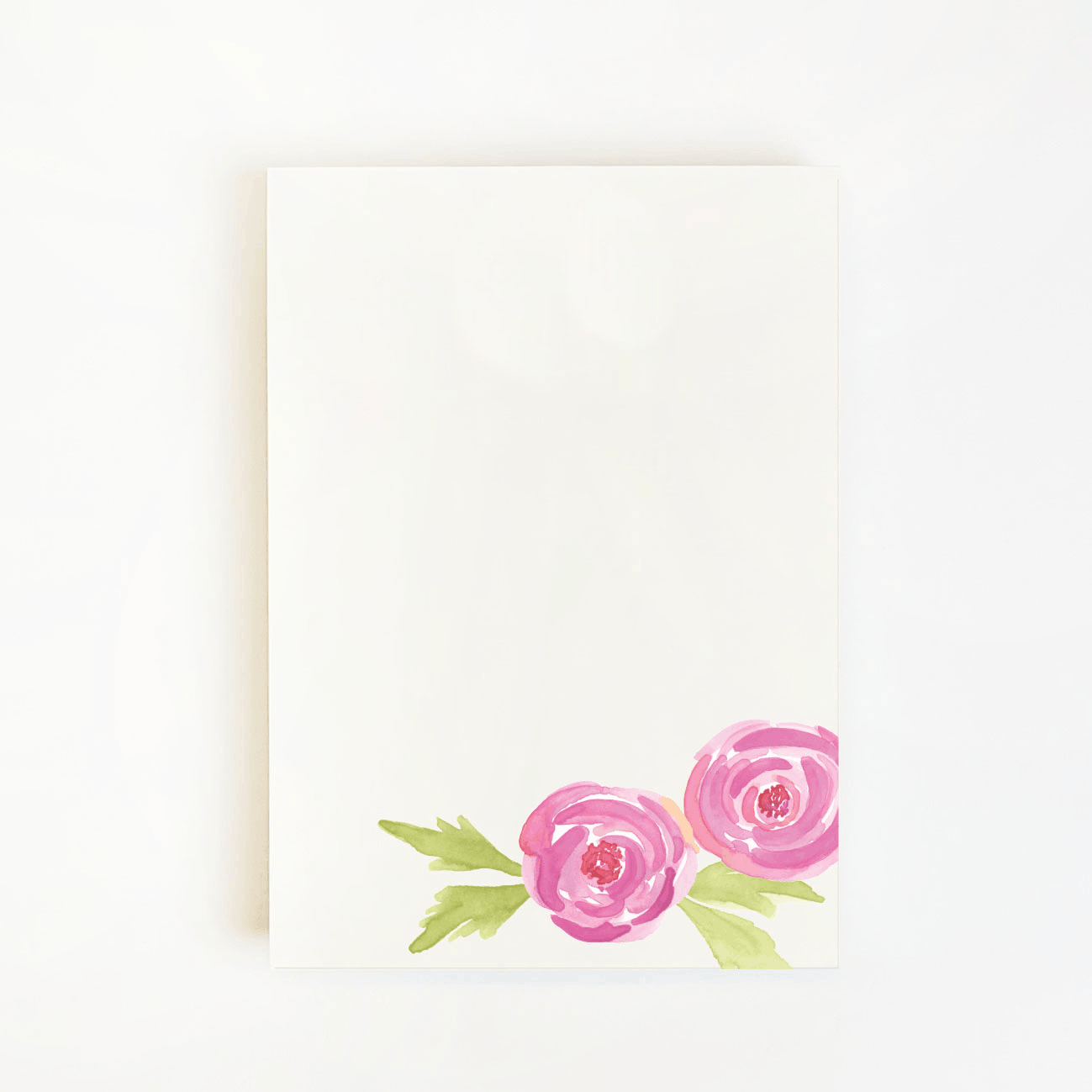Pink Peonies Watercolor Notepad
