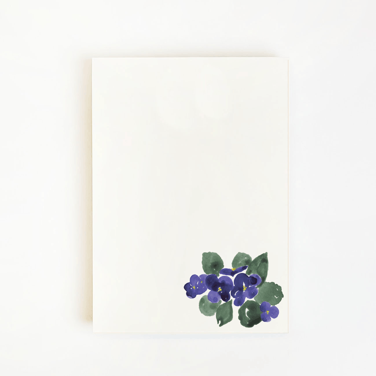 Purple Violets Watercolor Notepad